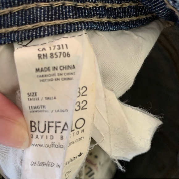 Buffalo David Man Straight Jeans Blue Stretchy 32x32 - Picture 2 of 9